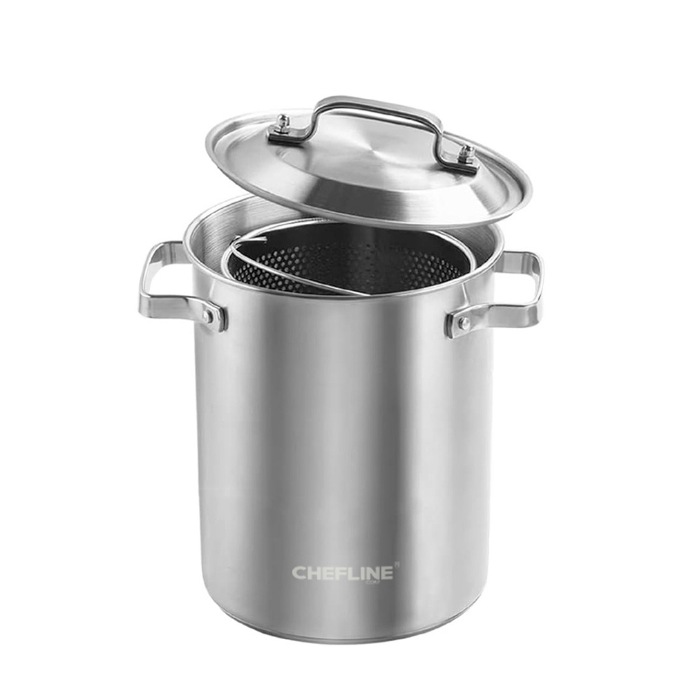 파스타냄비 스테인레스 멀티팟 4.3L 스파게티 어묵탕 국수냄비 - 상세 이미지 3