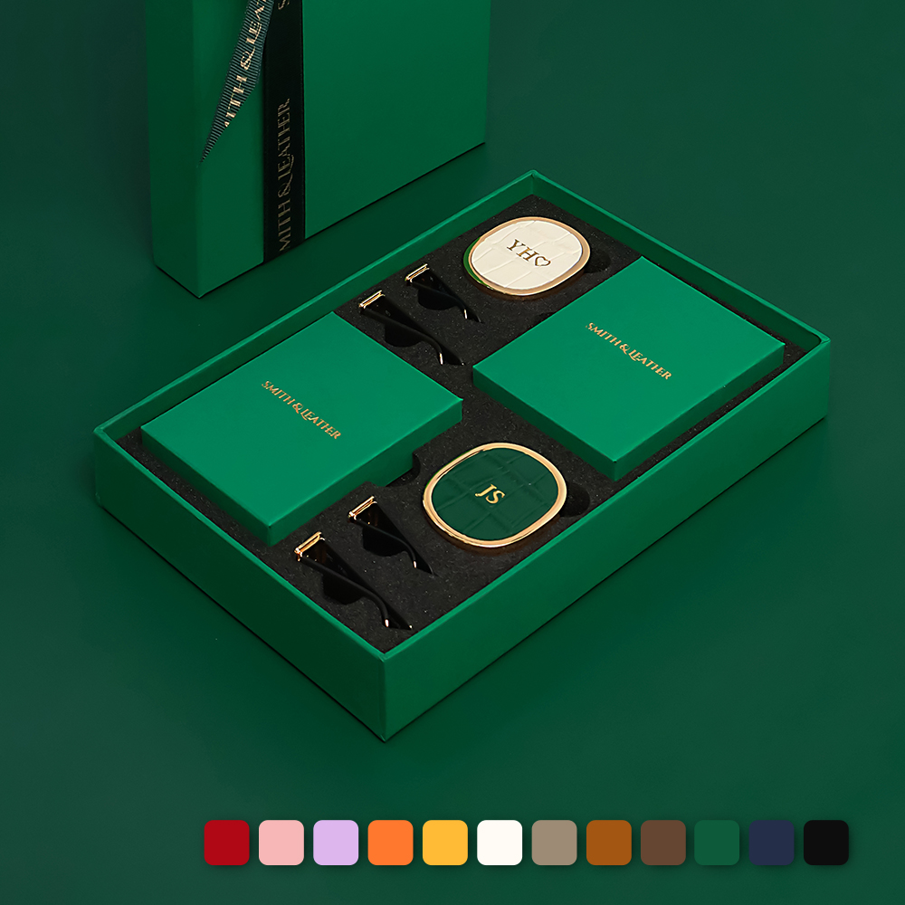 스미스앤레더 가죽 송풍구 차량용방향제 2종 SET 선물포장