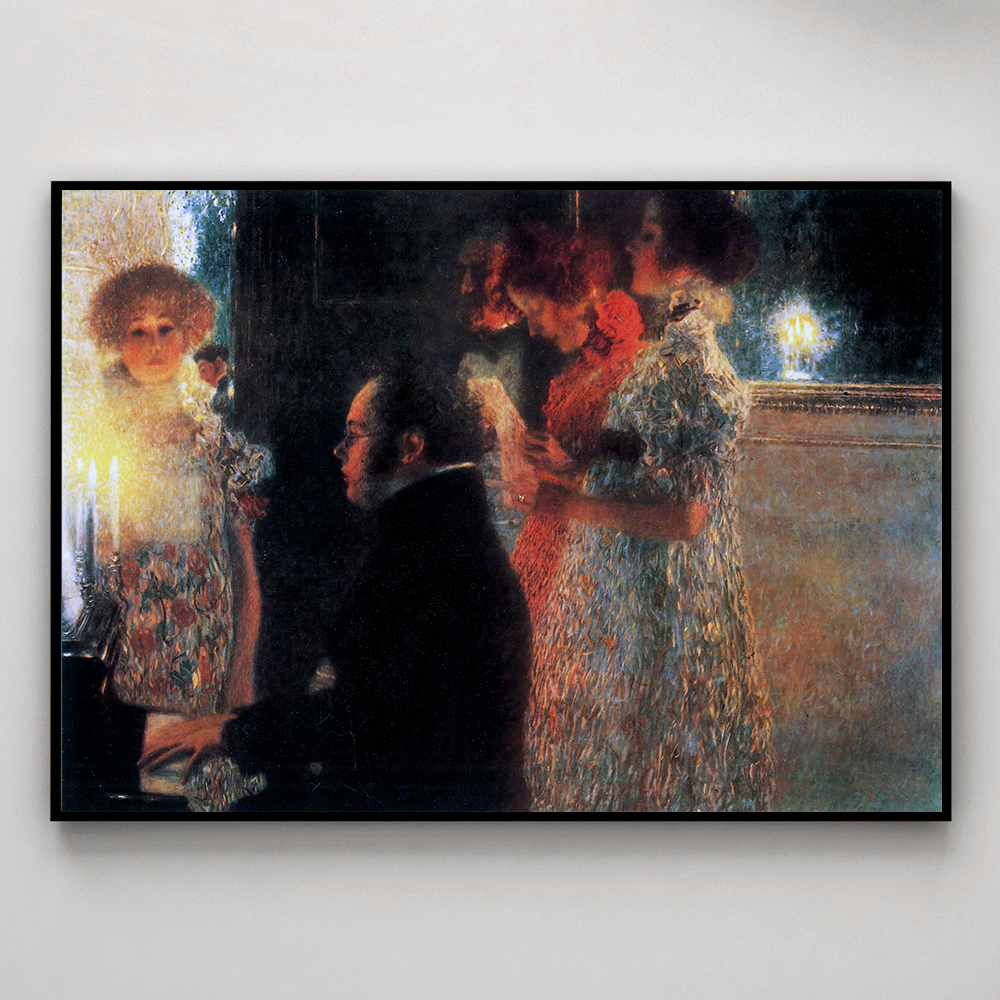 구스타프 클림트 인테리어 그림 액자 포스터 명화 Schubert 1899 - 상세 이미지 3