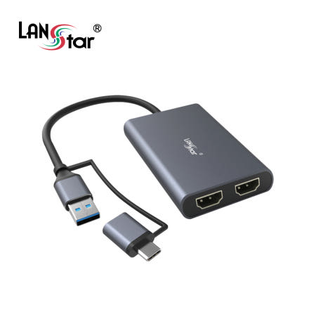 랜스타 LS-UH319D4K USB to HDMI 디스플레이링크 듀얼모니터 컨버터