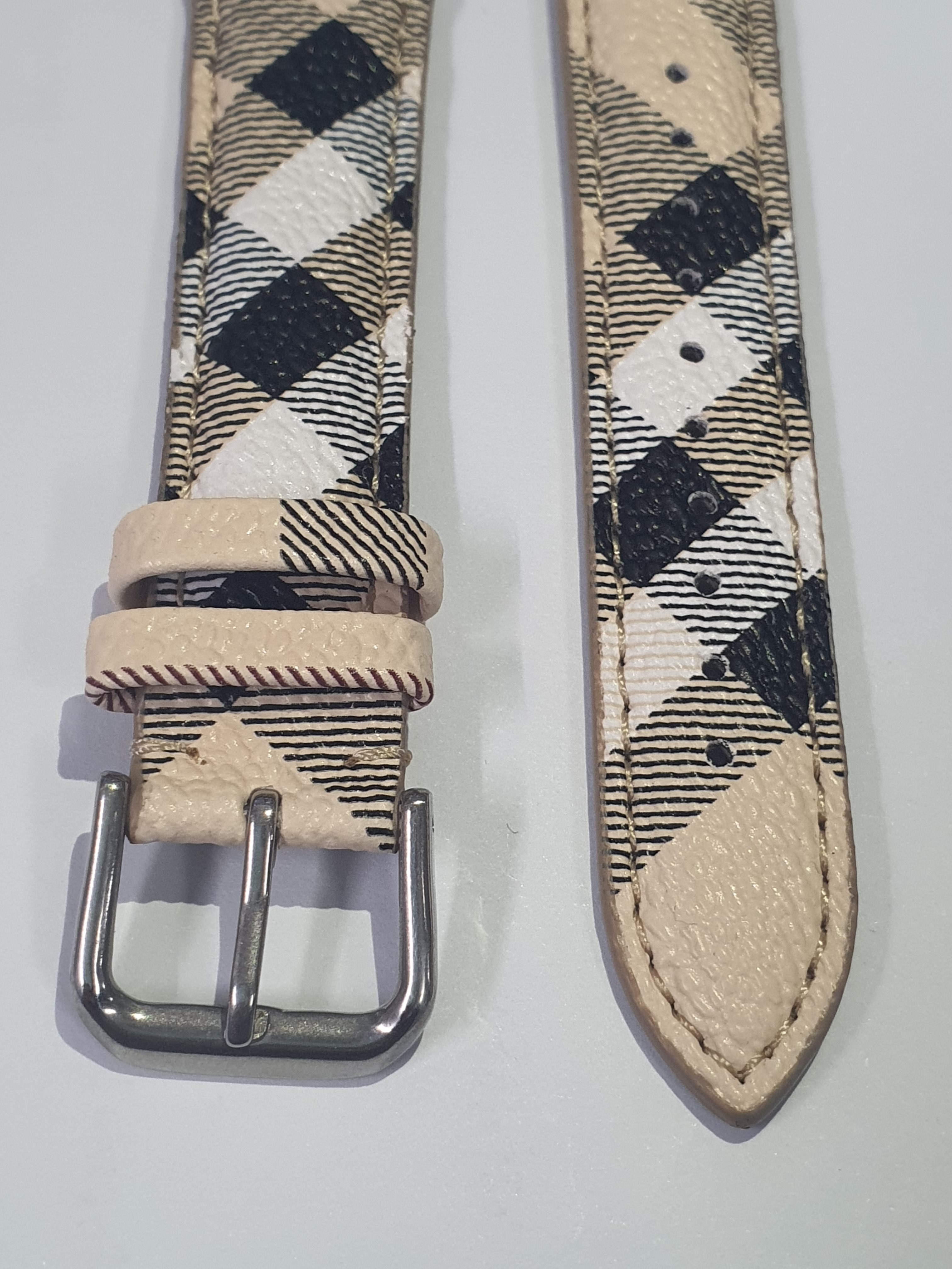 버버리 시계줄 호환 체크 패턴 가죽 스트랩 밴드 BU10000 BU1360 스트랩 20mm 이미지 8