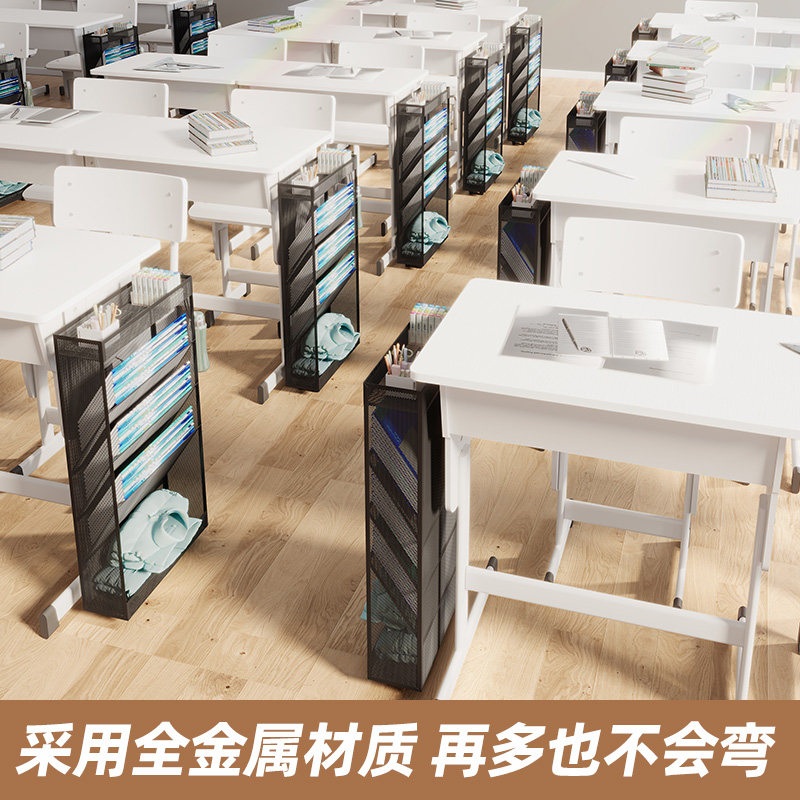 벽걸이 서류 보관함 용지 파일 사무용품 서류함 트레이 신문 문서 교실 사무실 8세대 블랙 데스크 책장 - 상세 이미지 5