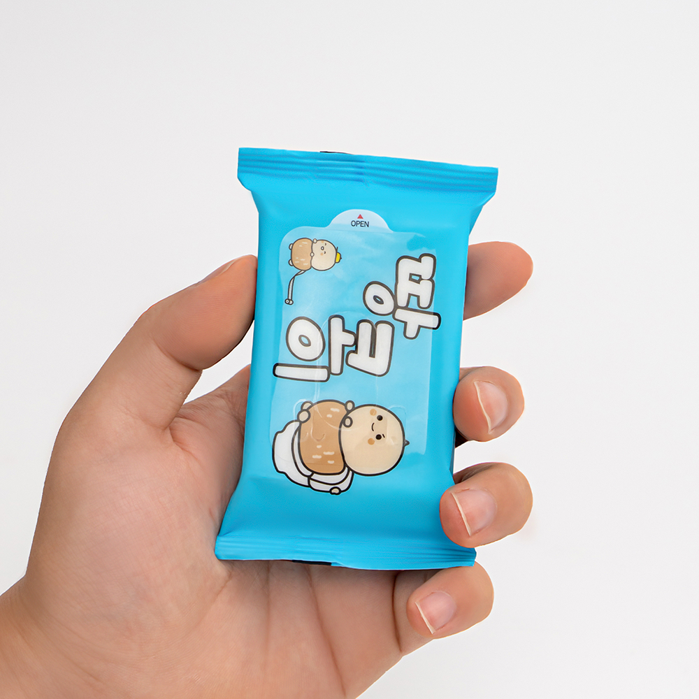 티슈도리 땅콩이 미니 비데 물티슈 10매 10팩 휴대용 포켓 여행용 비데 물티슈