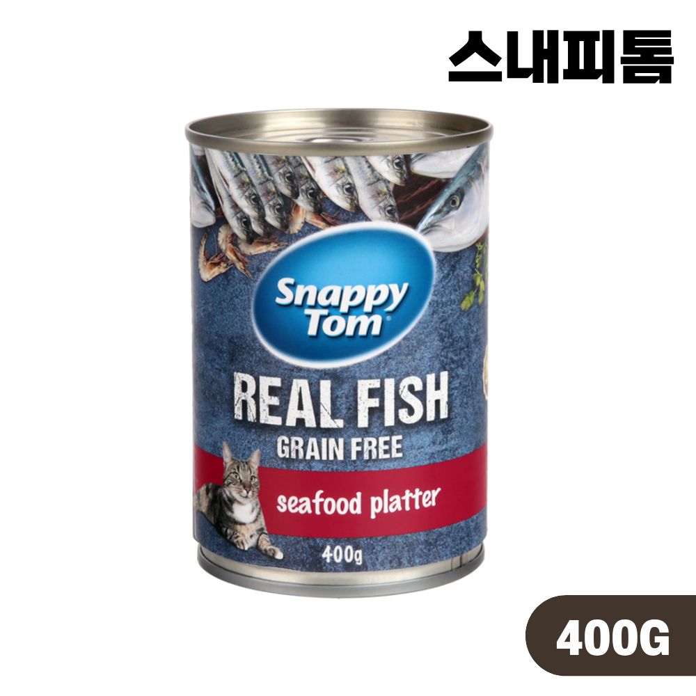 스내피톰 캔 고양이 주식캔 습식 시푸드 플래터, 400g, 1개 - 상품 이미지