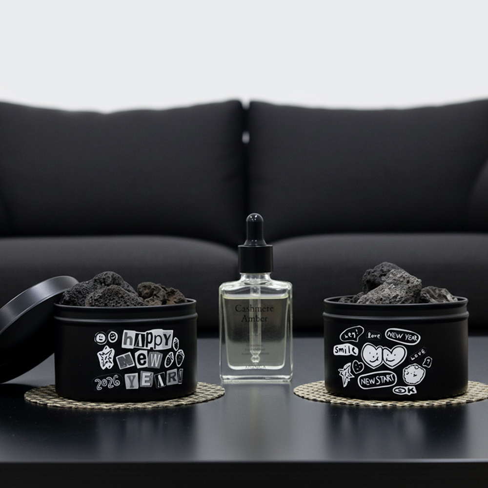 화산석디퓨저 디퓨저현무암 라지 30ml 180g 2P 선물세트 DIY스티커&코스터 - 상세 이미지 4