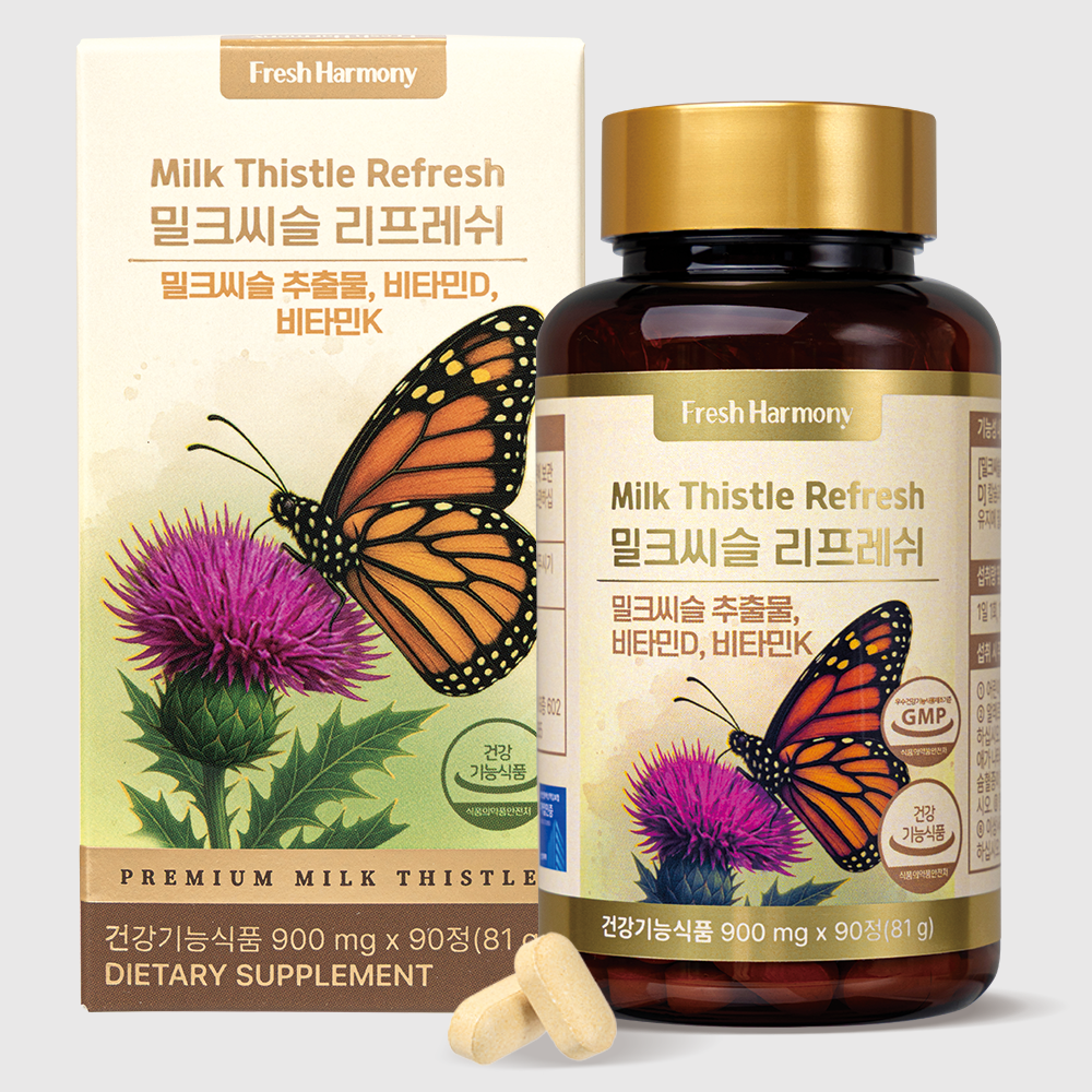 프레쉬하모니 밀크씨슬 리프레쉬 실리마린 간건강 90정, 1개 제품 이미지
