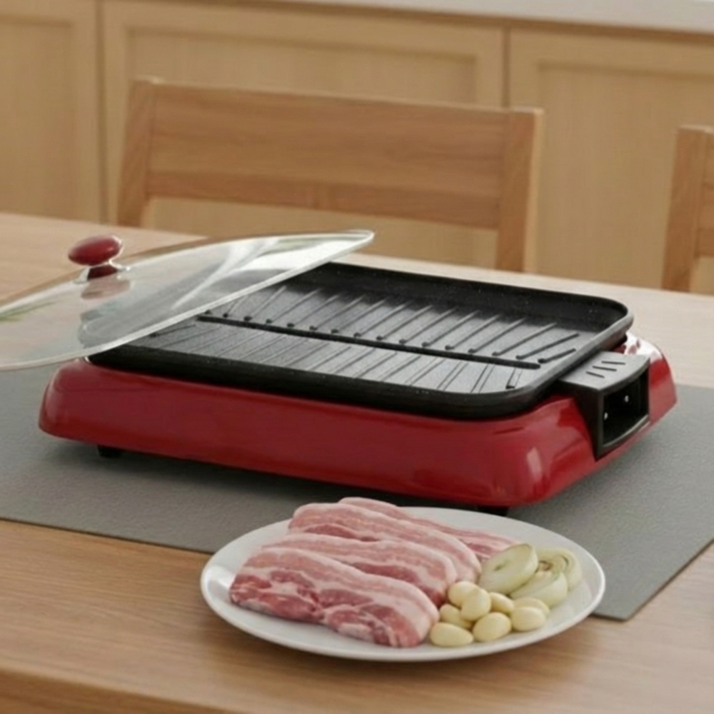 식탁 삼겹살 그릴 분리형 전기 테이블 멀티 고기 불판 뚜껑 후라이팬 구이팬 가정 업소