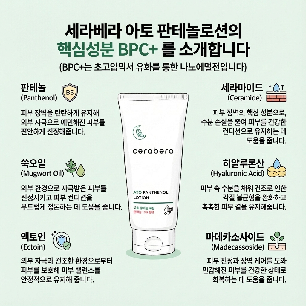 (저자극 피부장벽로션) 세라베라 아토 판테놀 로션 180ml, 1개 이미지 4