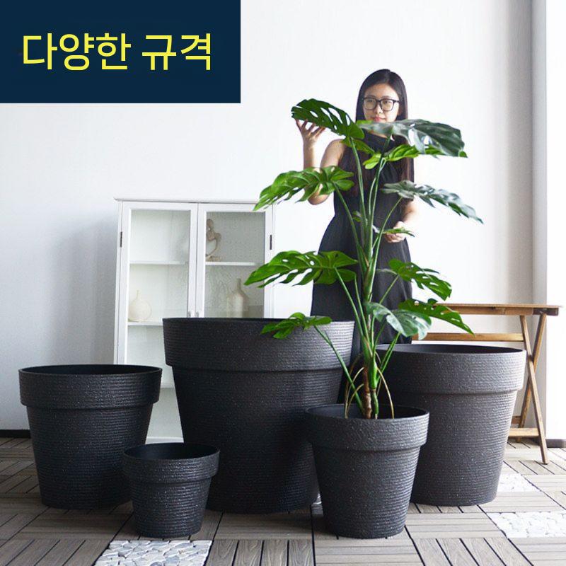 대형 플라스틱 화분 공원 분지 화단 플랜트박스 원형 - 상세 이미지 3