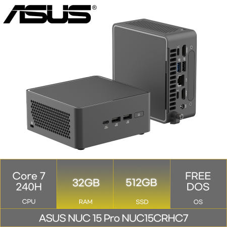 ASUS ASUS NUC 15 Pro NUC15CRHC7 (RAM 32GB_SSD 512GB)_마우스+장패드증정 AN
