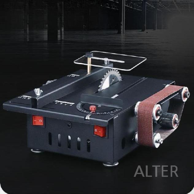 미니 테이블톱 전기톱 200W 테이블쏘 절단 정밀 연마 직소기 톱다이 600W 대형 톱 샌드벨트기 2in1 - 상세 이미지 3