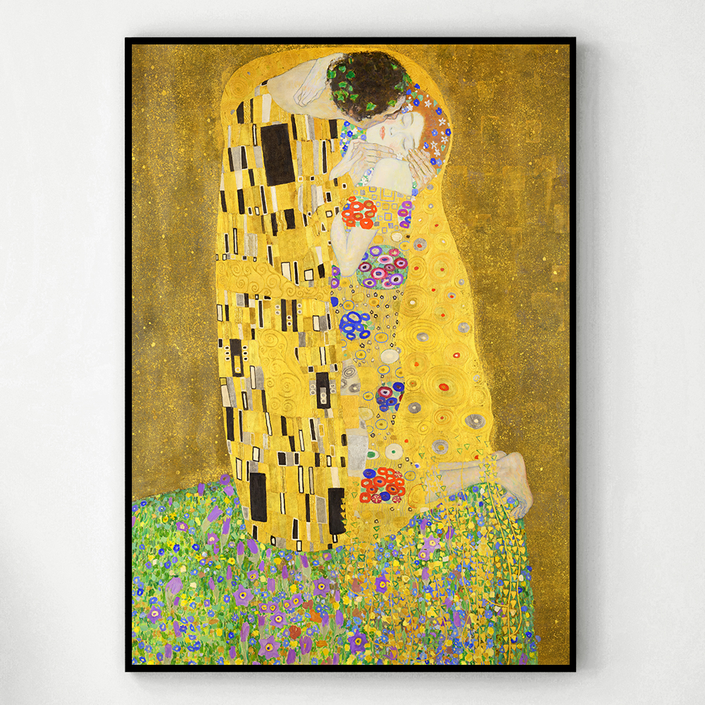 구스타프 클림트 인테리어 그림 액자 포스터 명화 The Kiss 1908 - 상세 이미지 3