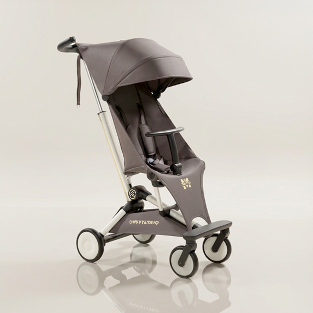 [누비앤타보] NUVY 트래블러M 여행용 트라이크 초경량 기내반입형 폴딩 브라운