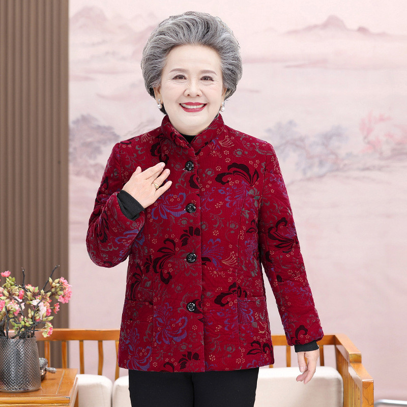 할머니 점퍼 기모 중년여성 패딩 파카 70대 80대 - 상세 이미지 4