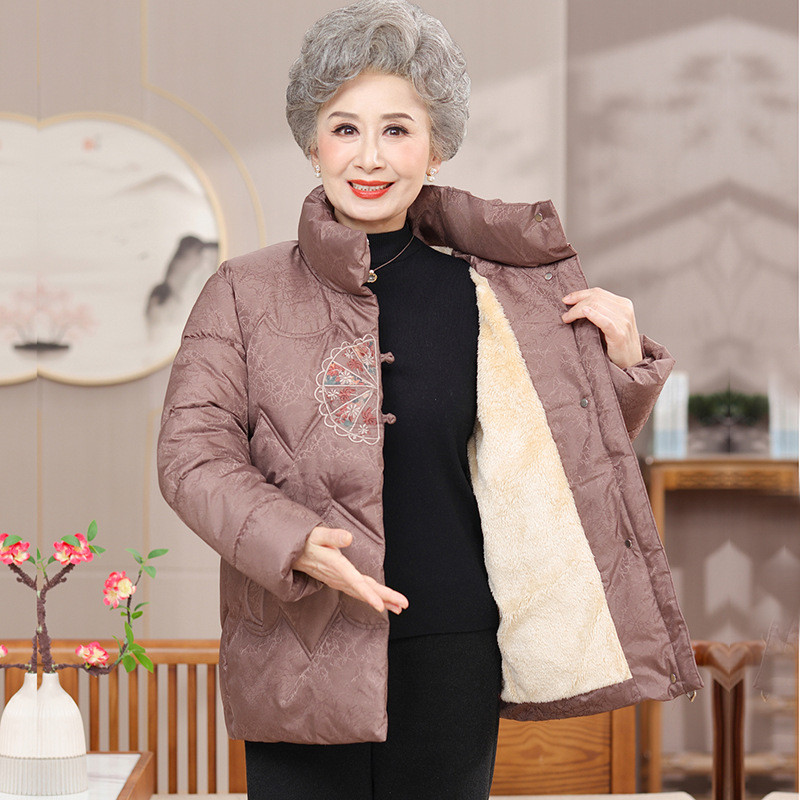 할머니패딩 기모 중년여성 점퍼 70대 80대 파카 패딩 - 상품 이미지