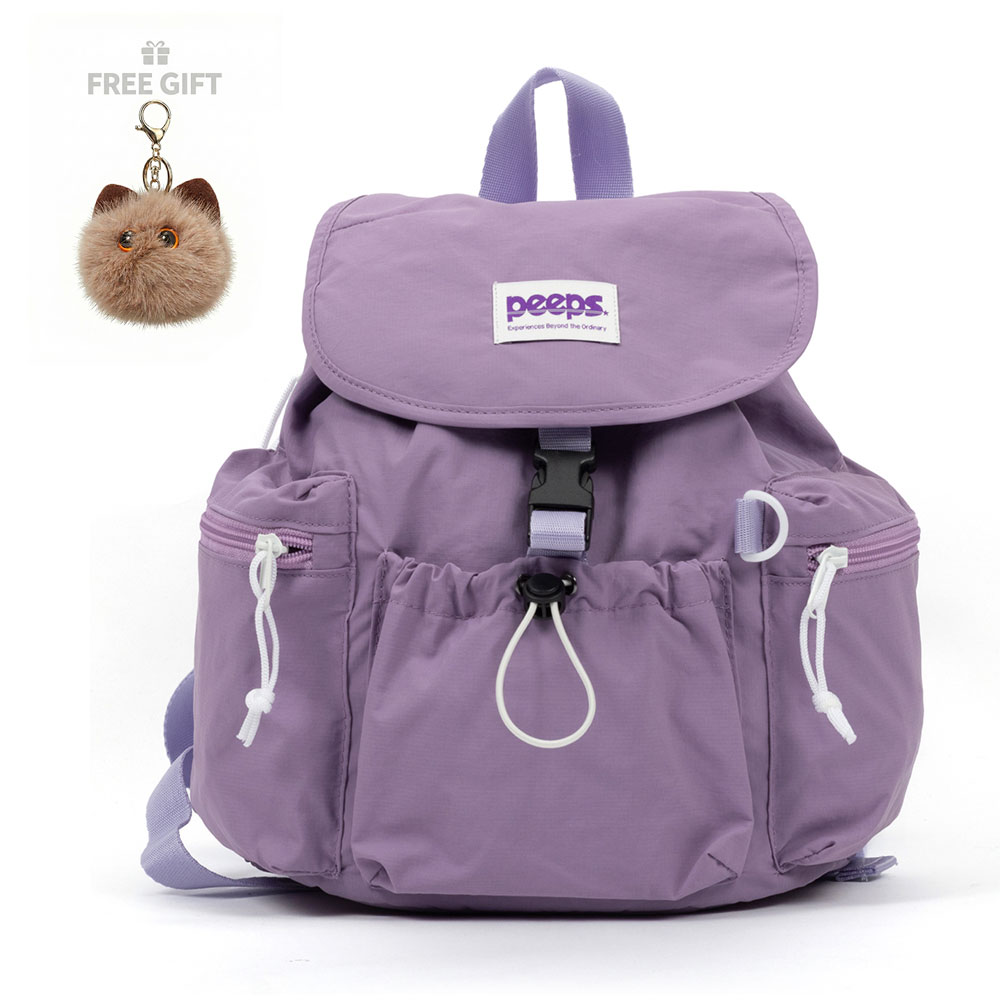 PEEPS Compact Backpack 컴팩트백팩 폼버디키링 포함 VIOLET - 상세 이미지 2