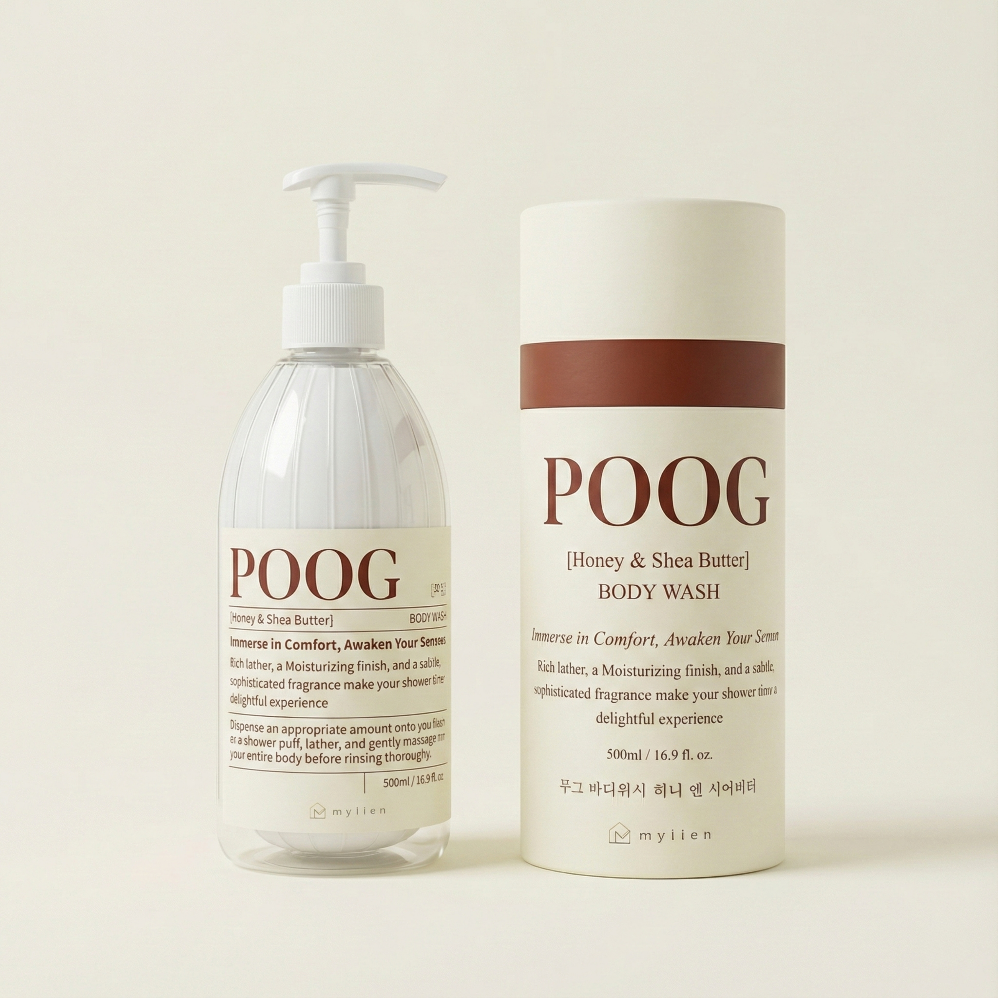 [마이리앙] 푸그 바디워시 허니 앤 시어버터 500ml - 상품 이미지
