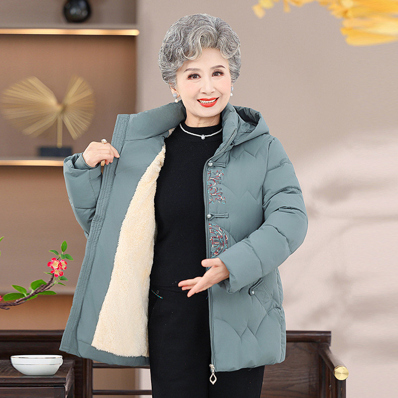 할머니 패딩 기모 중년여성 점퍼 파카 70대 80대 - 상세 이미지 2