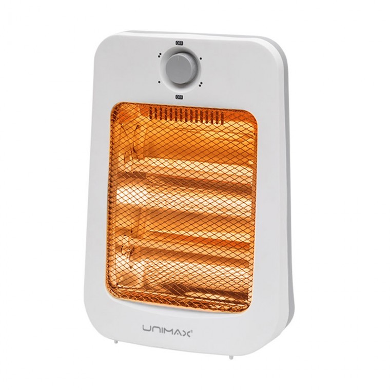 석영관 미니 히터 2단 800W 화이트 무연소 고효율 램프 컴팩트 안전전도 다이얼식