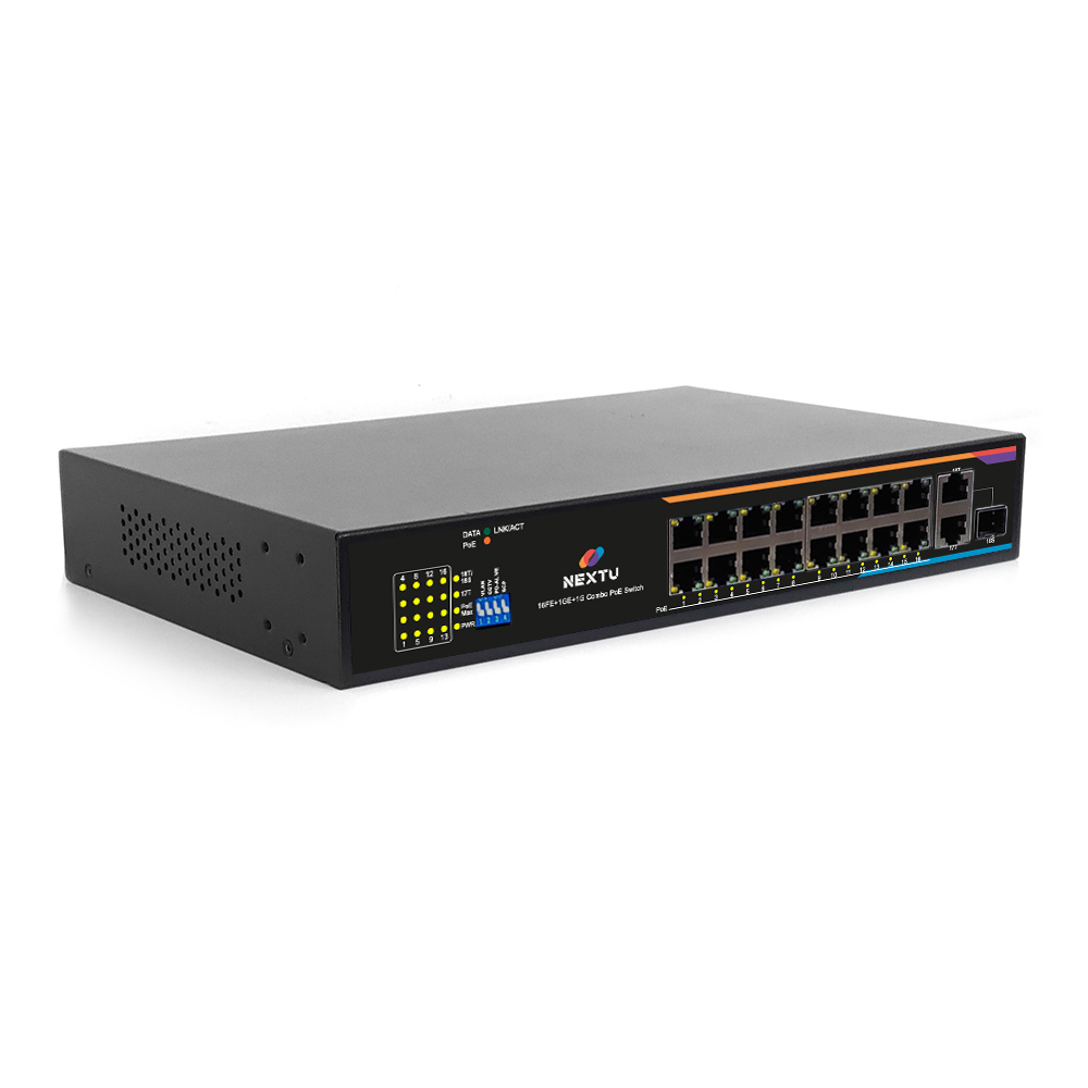 16포트 POE+ 185W TP/SFP 콤보 스위치 NEXT POE418SFP-GTP - 상세 이미지 3