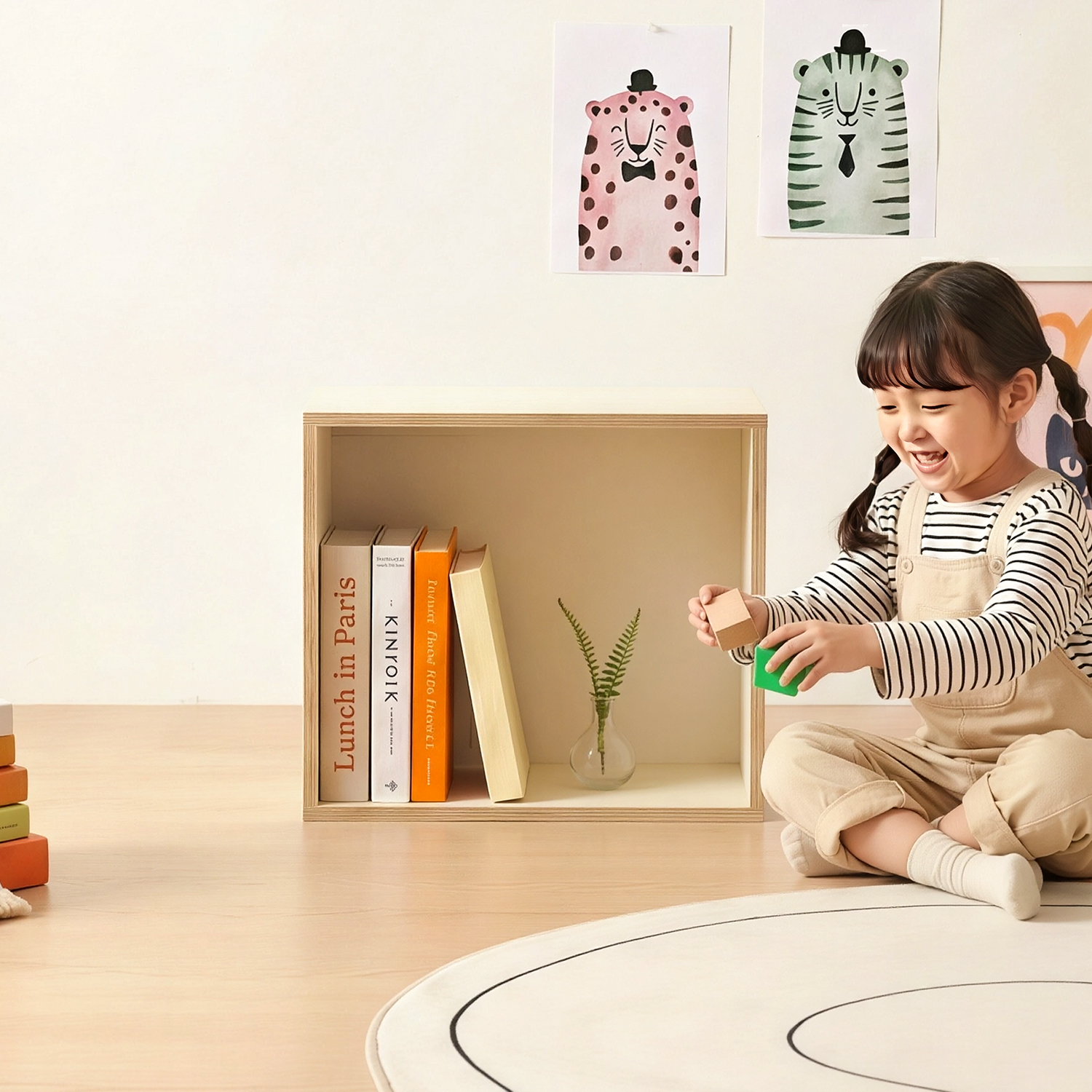 벽걸이 공간박스 책장 나무상자 MDF 공간박스 1단