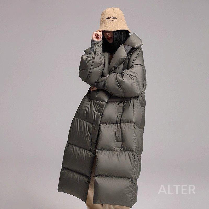 여성 덕다운 롱패딩 겨울 아우터 - 상세 이미지 3