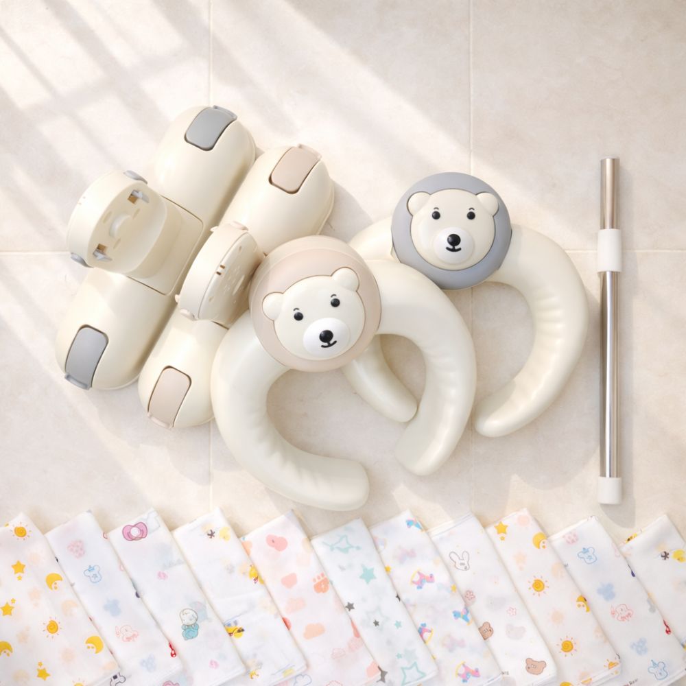 디딤웨이 붙이는 아기 샤워 목욕 핸들 3세대 흡착식 부착식 접이식 휴대용