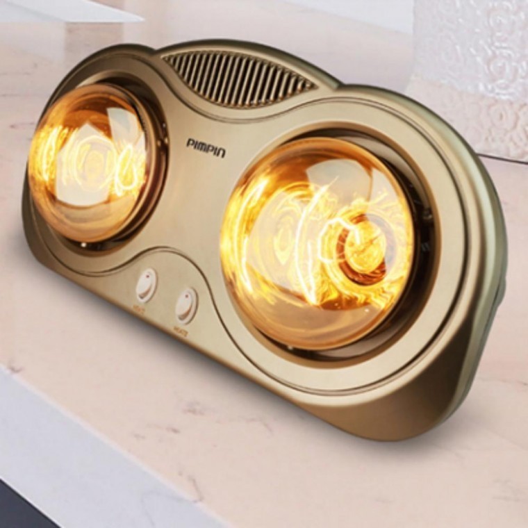 벽걸이형 전기 욕실 히터 화장실 램프 난로 난방기 3구