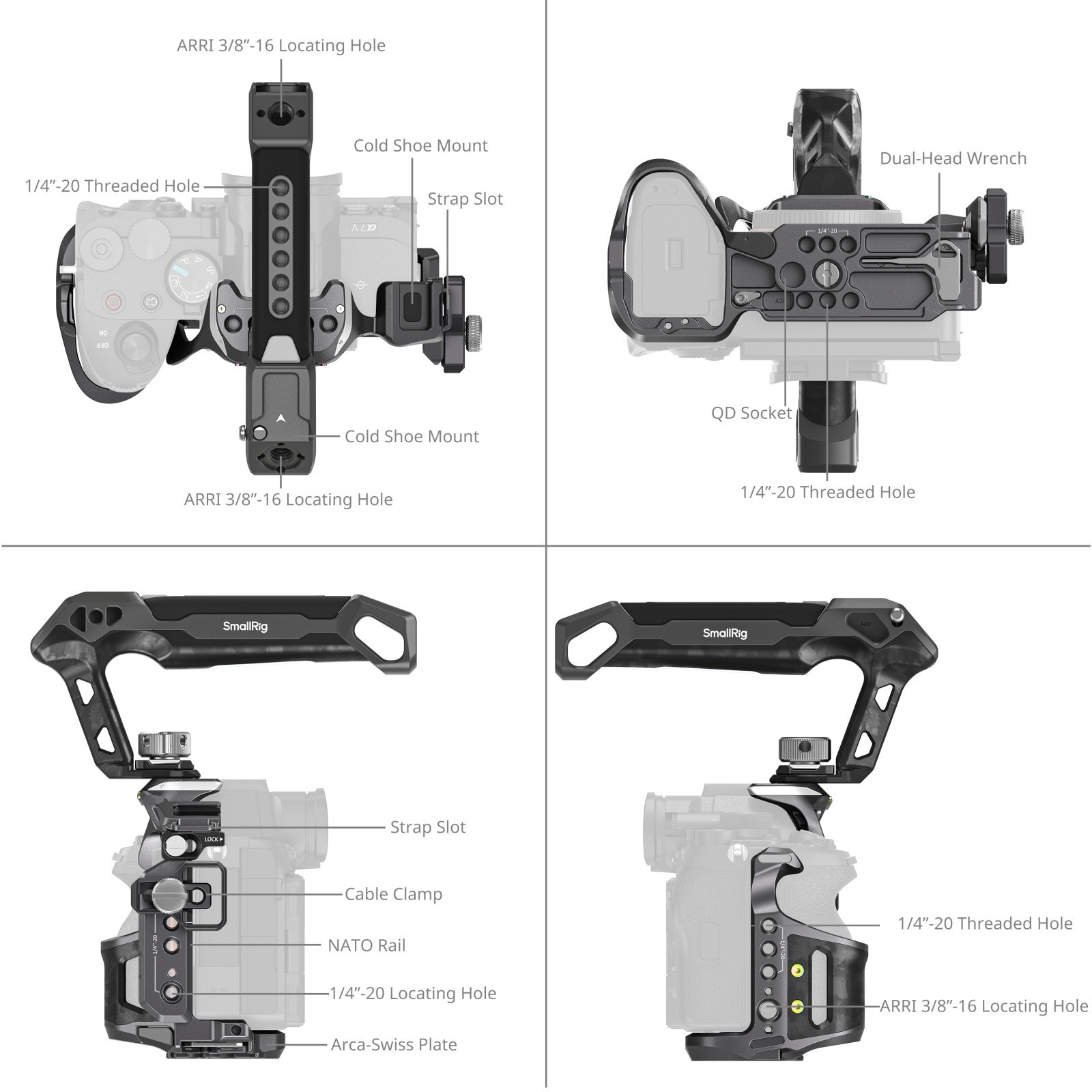 스몰리그 라이노세로스 어드밴스드 케이지 키트 for 소니 A7V/A7RV/A7 IV 6031 - 상세 이미지 4