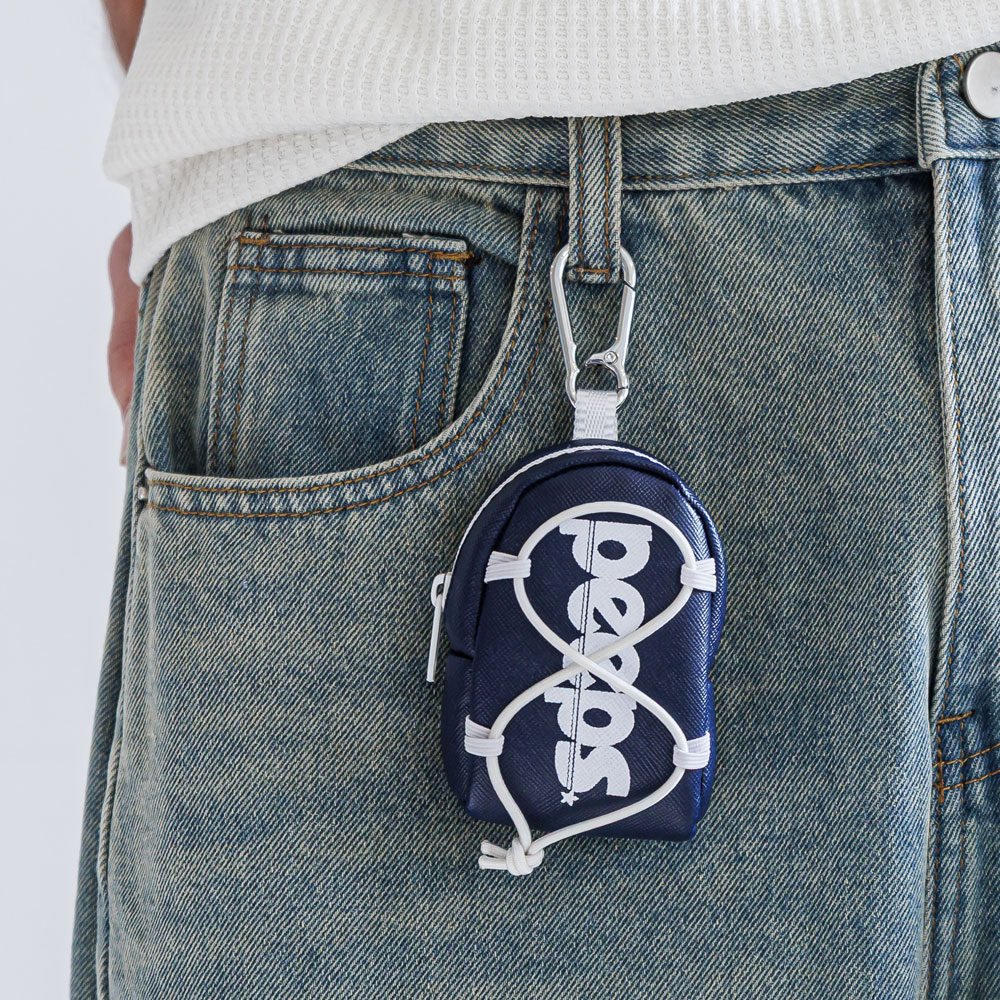 PEEPS Micro Backpack Pouch 파우치키링 NAVY - 상품 이미지