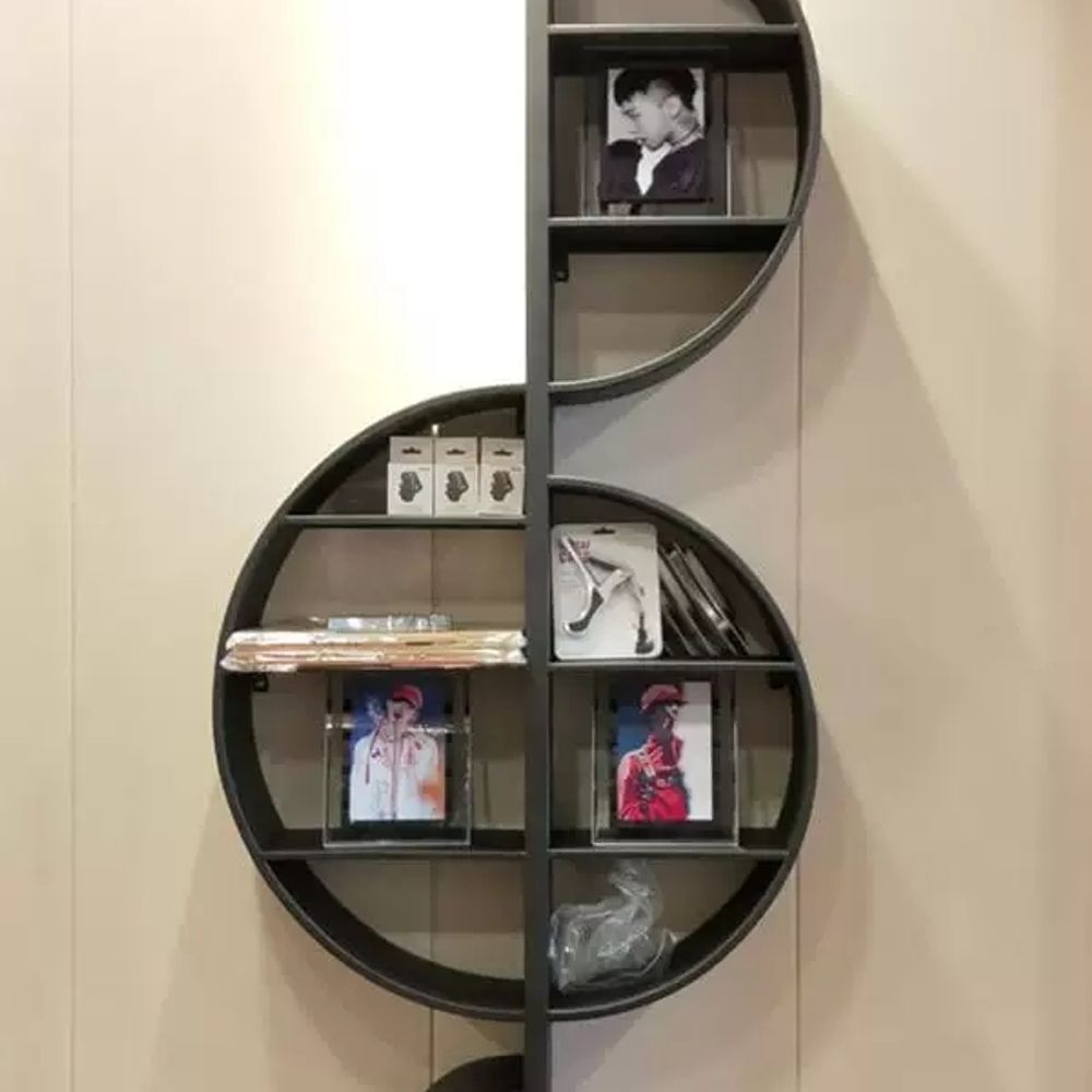파셀몰 벽책장 폭좁은책장 600 철제 양면책장 서재 블랙 54 C. 5415125CM 검정 - 상세 이미지 3