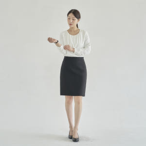 블랙 정장스커트 여성정장치마 [기획] 착용 후기 | 사이즈/핏 총정리 - 상품 이미지 2