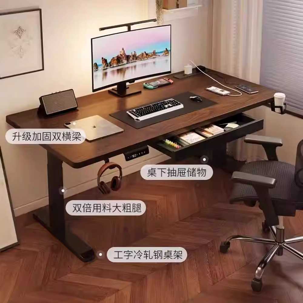 전동 스탠딩 데스크 사무용 원목 높낮이조절 고강도 - 상세 이미지 4