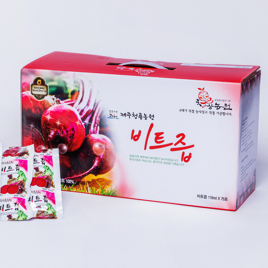 청룡농원 제주산 레드비트즙 110ml x 75포 사진 3