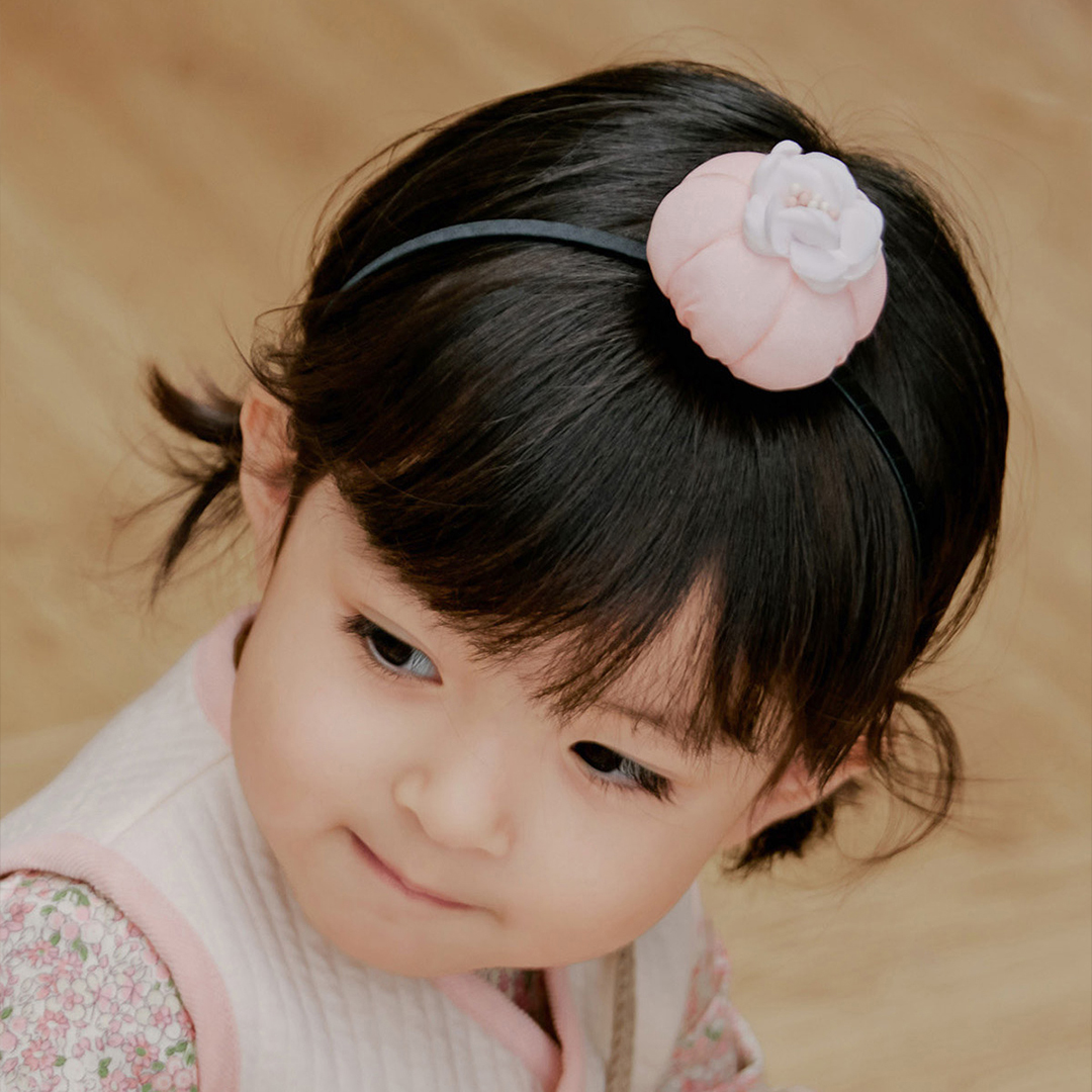 여아 유아 한복 장신구 머리장식 공주 호박 머리띠 이미지 8