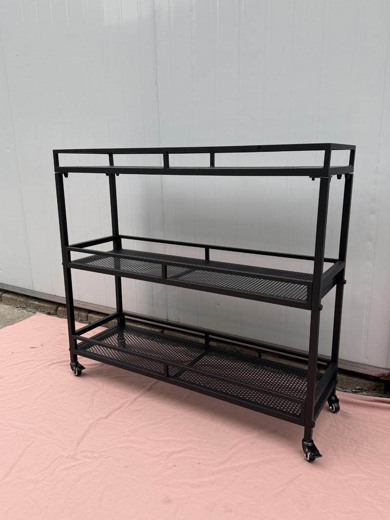 식물등 선반 조명 프레임 다육이 홀더 트랙 우산 세트 재배 80x40x103 3단 흰색 - 상세 이미지 4