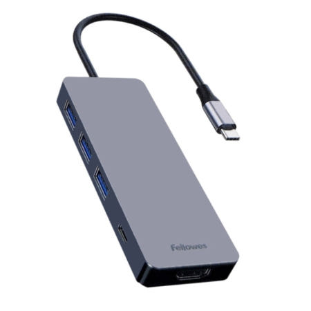펠로우즈 C타입 6IN1 HDMI4K 허브 멀티포트허브 모니터연결젠더 HDMI젠더