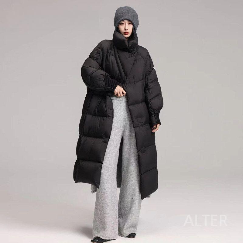 여성 덕다운 롱패딩 겨울 아우터 - 상품 이미지