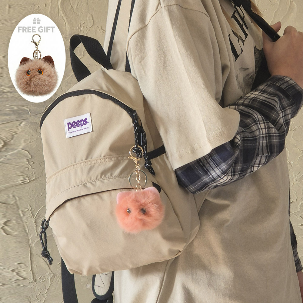 Standard Backpack (Small) 미니백팩 폼버디키링 포함 BEIGE - 상품 이미지