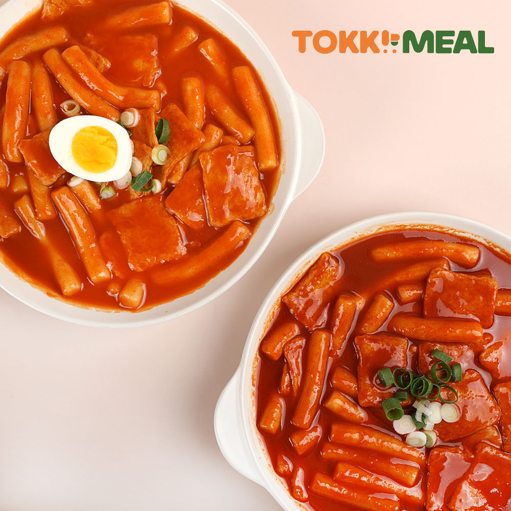 토끼분식 우리밀 국물 떡볶이 떡300g+어묵100g+빨강소스120g+깜장소스60g 2set 순한맛/매운맛 선택 - 상품 이미지