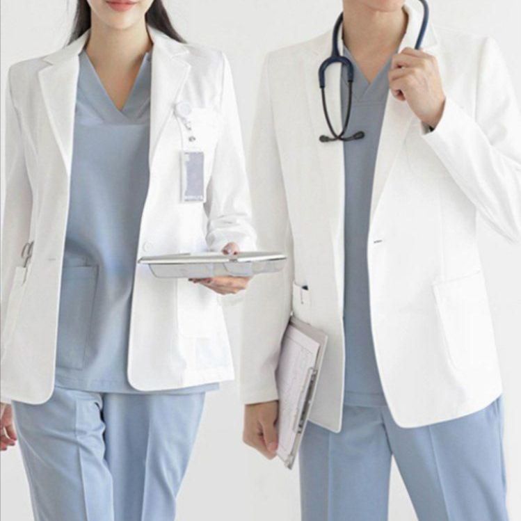 의사 수술복 물리치료사복 가운 간호사 병원 약사 자켓 간호복 유니폼 코스프레 간호사복 - 상품 이미지