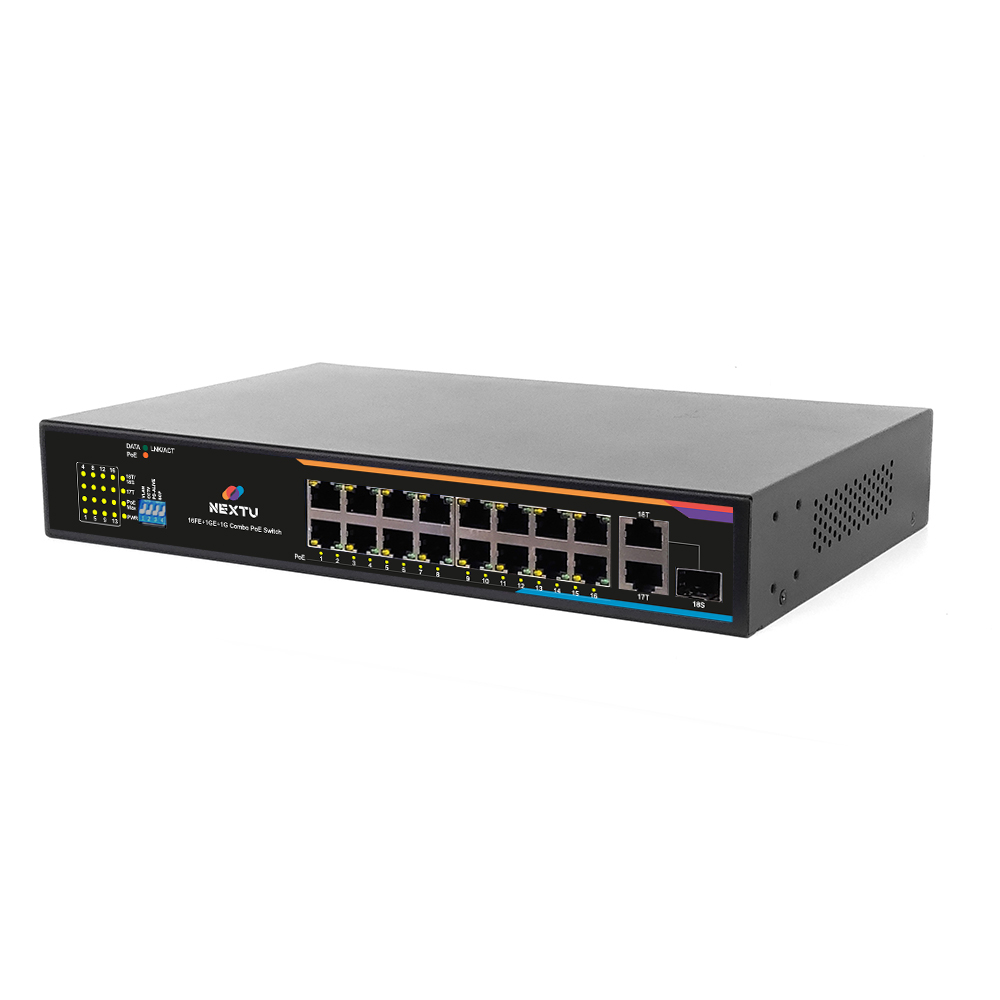 16포트 POE+ 185W TP/SFP 콤보 스위치 NEXT POE418SFP-GTP - 상세 이미지 2