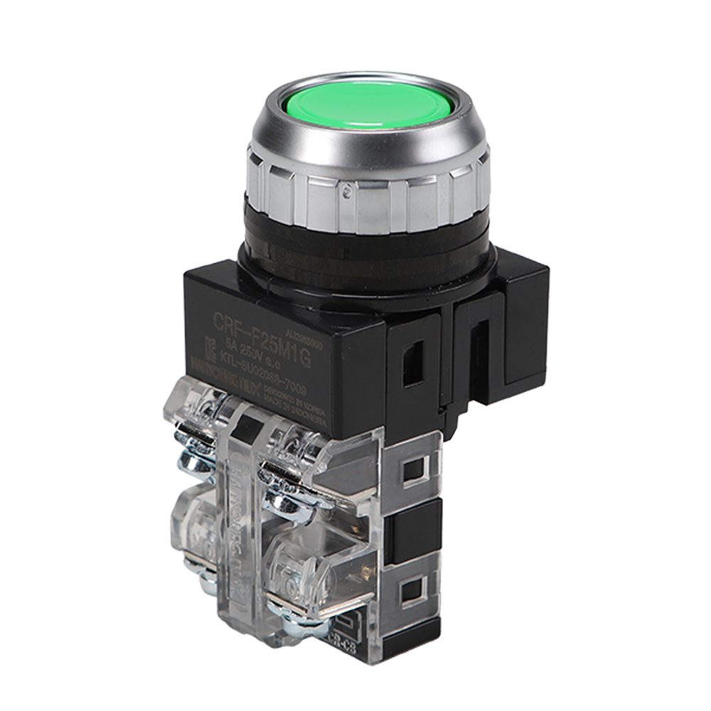 한영넉스 푸시버튼 스위치 CRF-F25M1G (녹색) 누름버튼스위치 - 상품 이미지