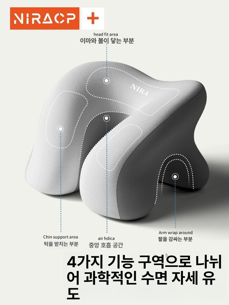 사무실 낮잠 베개 학생용 테이블 점심 휴식용 기본 모델 더블 옐로우 - 상세 이미지 2