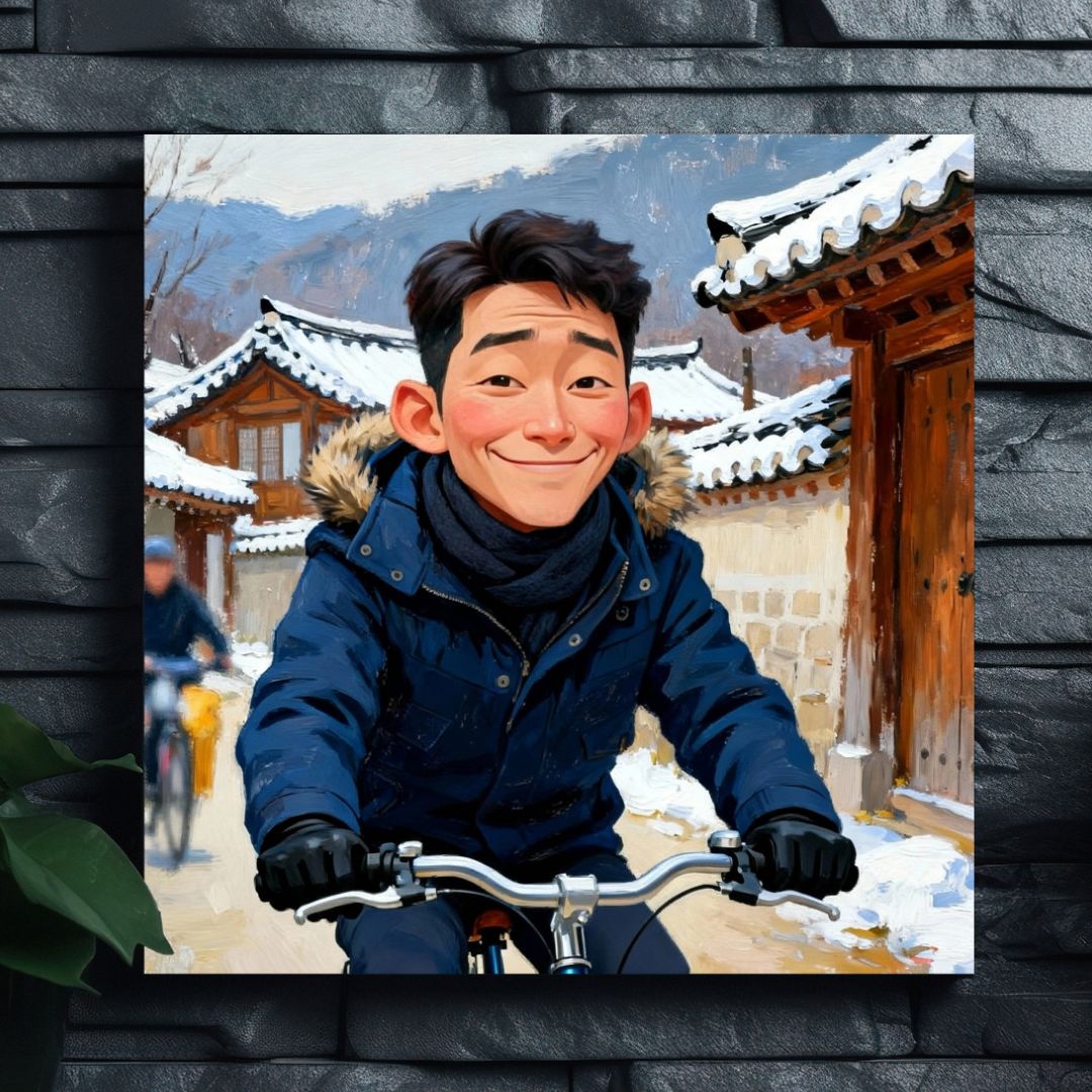 캐리커쳐 초상화 주문 제작 메탈 액자 인물화 커플 웨딩 기념일 부모님 그림 선물 정-M - 상세 이미지 5