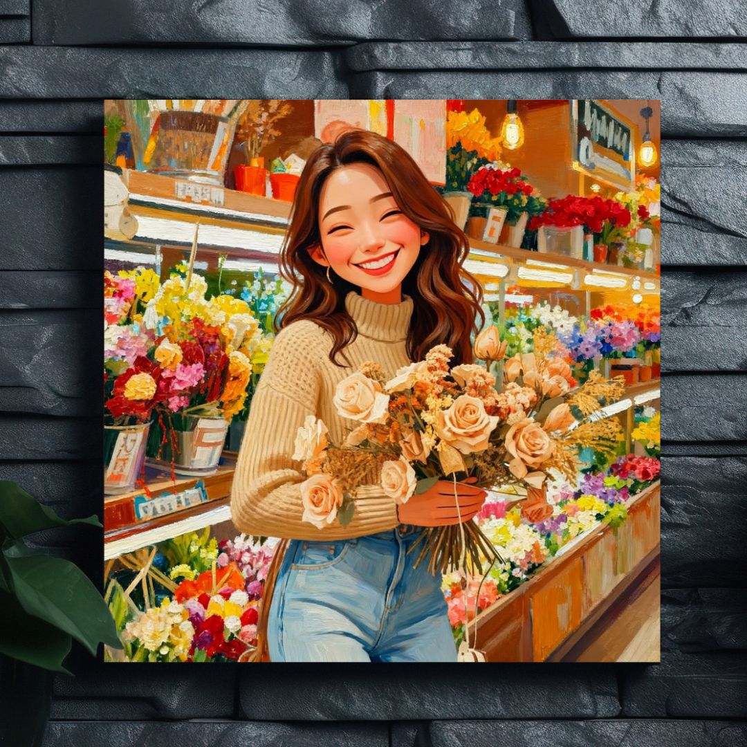 캐리커쳐 초상화 주문 제작 메탈 액자 인물화 커플 웨딩 기념일 부모님 그림 선물 정-M 이미지 8