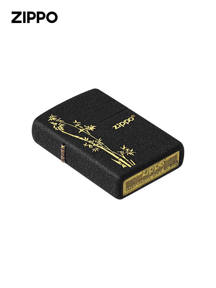 정품 Zippo 지포 라이터 대나무 블랙 무광 방풍라이터 남자 고급 선물용 남친선물 발렌타인 - 상세 이미지 3