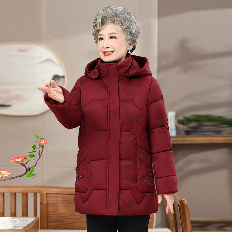 할머니 패딩 70대 80대 중년여성 기모 점퍼 파카 - 상세 이미지 3