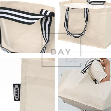 [트렌디프레소협력사]데이슬롯 이케아 대형 장바구니 예르스뉘그 타포린백 귀여운쇼핑백 매트보관가방 깔끔한쇼핑백
