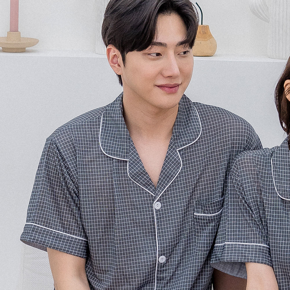 에이원 남성잠옷세트 냉감 반팔 체크 카라 파자마 가격 비교 에이원패션 에이원 남성잠옷세트 냉감 반팔 체크 카라 파자마